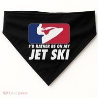 Stand Up Jet Ski; ID Rather Be On My Jet Ski USA-Made Doggie Bandana thumb 0