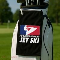 Stand Up Jet Ski; ID Rather Be On My Jet Ski Golf Towel thumb 2