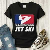 Stand Up Jet Ski; ID Rather Be On My Jet Ski Women's T-Shirt thumb 3