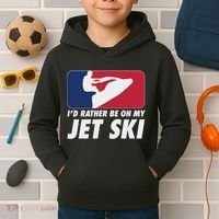 Stand Up Jet Ski; ID Rather Be On My Jet Ski Kids Hoodie thumb 2