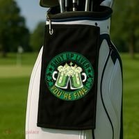 Shut Up Liver You're Fine Beer Drinking St Patricks Golf Towel thumb 2