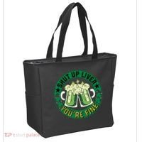 Shut Up Liver You're Fine Beer Drinking St Patricks Tote Bag thumb 2