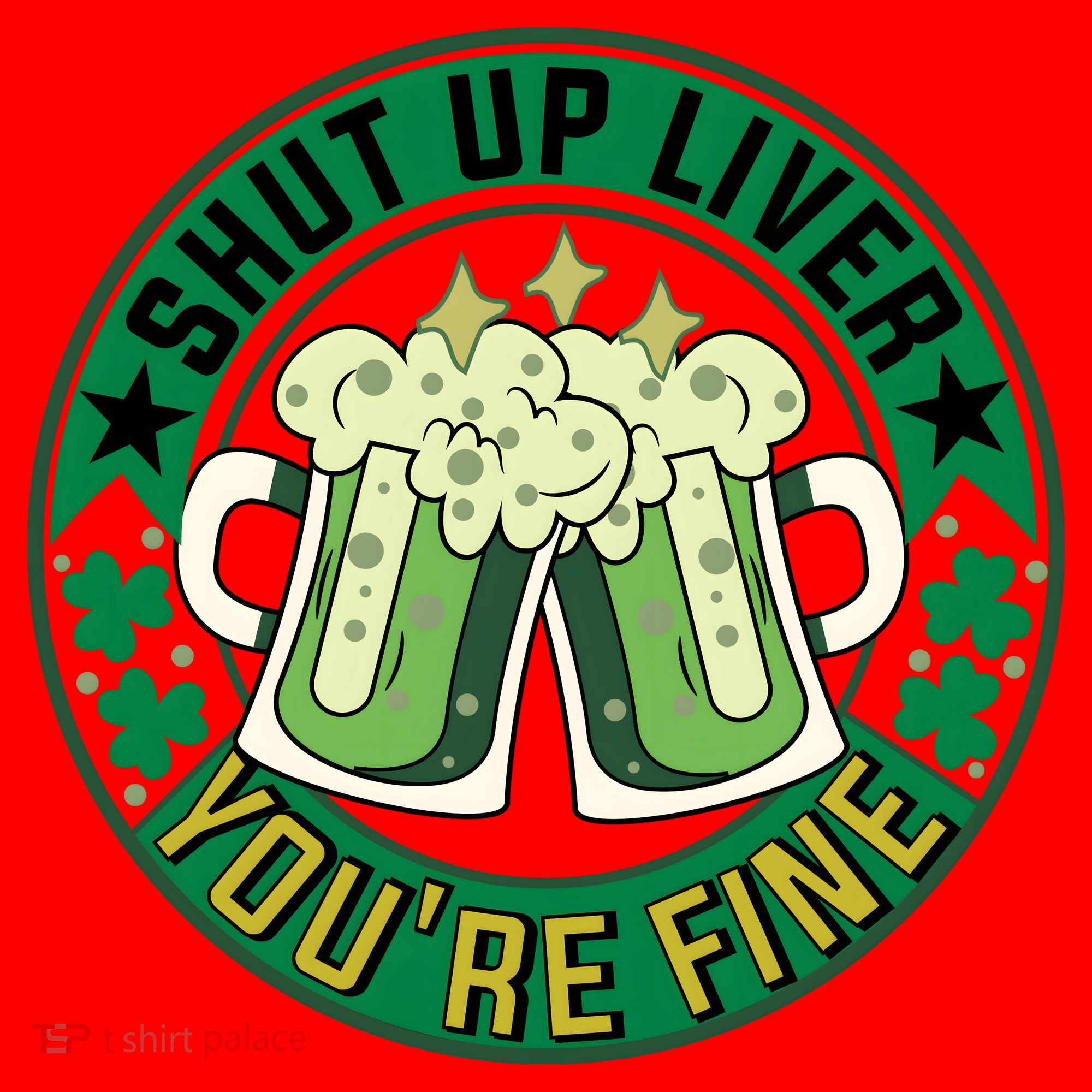 Shut Up Liver You're Fine Beer Drinking St Patricks Santa Hat