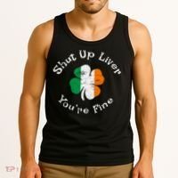 Shut Up Liver Youre Fine Funny St Patricks Day Tank Top thumb 3