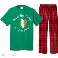 Shut Up Liver Youre Fine Funny St Patricks Day Pajama Set thumb 0