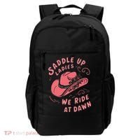 Saddle Up Ladies We Ride At Dawn Backpack thumb 0
