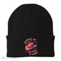 Saddle Up Ladies We Ride At Dawn Beanie thumb 0