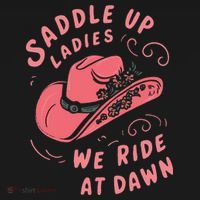 Saddle Up Ladies We Ride At Dawn Kids Sweatshirt thumb 2