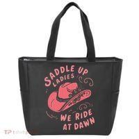 Saddle Up Ladies We Ride At Dawn Tote Bag thumb 0