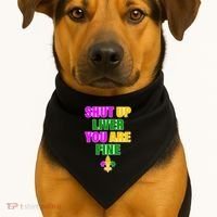 Shut Up Liver You Are Fine Mardi Gras Spade USA-Made Doggie Bandana thumb 1