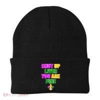 Shut Up Liver You Are Fine Mardi Gras Spade Beanie thumb 0