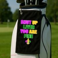 Shut Up Liver You Are Fine Mardi Gras Spade Golf Towel thumb 2