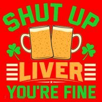 Shut Up Liver You're Fine Santa Hat thumb 1
