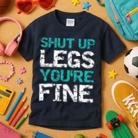 Shut Up Legs You're Fine Funny Workout Quote Running Kids T-Shirt thumb 3