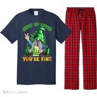Shut Up Liver You're Fine Gnomes Drinking St Patrick's Day Pajama Set thumb 0