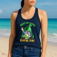 Shut Up Liver You're Fine Gnomes Drinking St Patrick's Day Women's Tank Top thumb 2