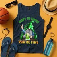 Shut Up Liver You're Fine Gnomes Drinking St Patrick's Day Tank Top thumb 4