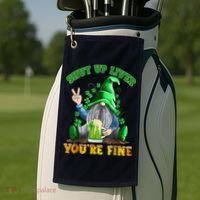 Shut Up Liver You're Fine Gnomes Drinking St Patrick's Day Golf Towel thumb 2
