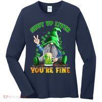 Shut Up Liver You're Fine Gnomes Drinking St Patrick's Day Women's Long Sleeve Shirt thumb 0
