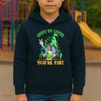 Shut Up Liver You're Fine Gnomes Drinking St Patrick's Day Kids Hoodie thumb 3