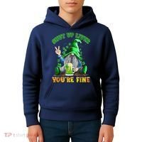 Shut Up Liver You're Fine Gnomes Drinking St Patrick's Day Kids Hoodie thumb 4