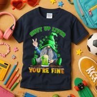 Shut Up Liver You're Fine Gnomes Drinking St Patrick's Day Kids T-Shirt thumb 3