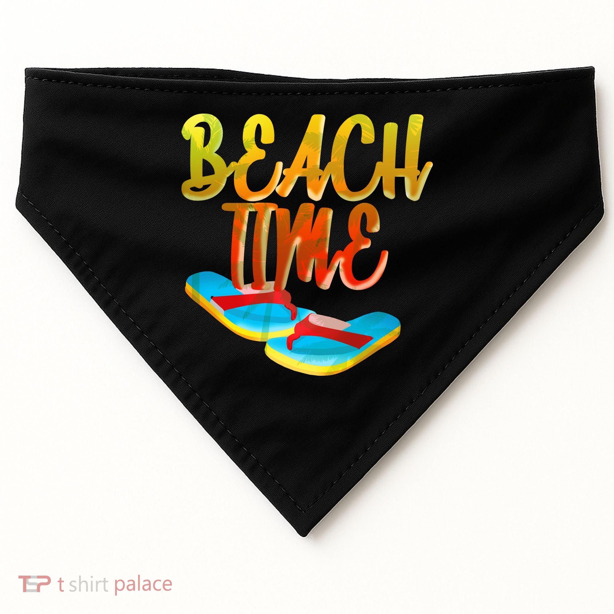 Summer Beach Time USA-Made Doggie Bandana