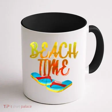 Summer Beach Time Coffee Mug back