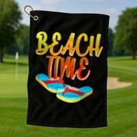 Summer Beach Time Golf Towel thumb 1