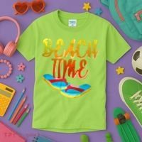 Summer Beach Time Kids T-Shirt thumb 3