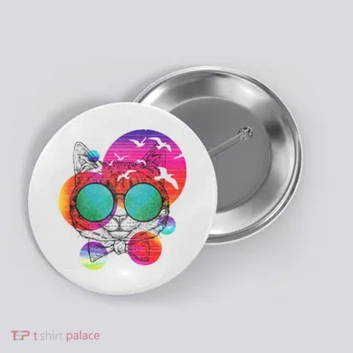 Summer Cat Button
