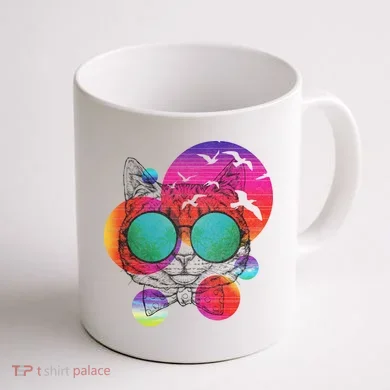 Summer Cat Coffee Mug back