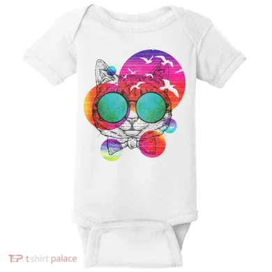 Summer Cat Baby Bodysuit