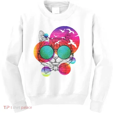 Summer Cat Kids Sweatshirt