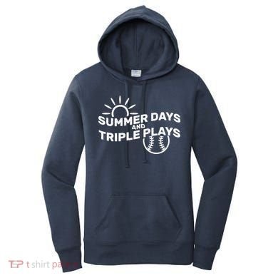 Summer Days And Triple Plays Women's Hoodie