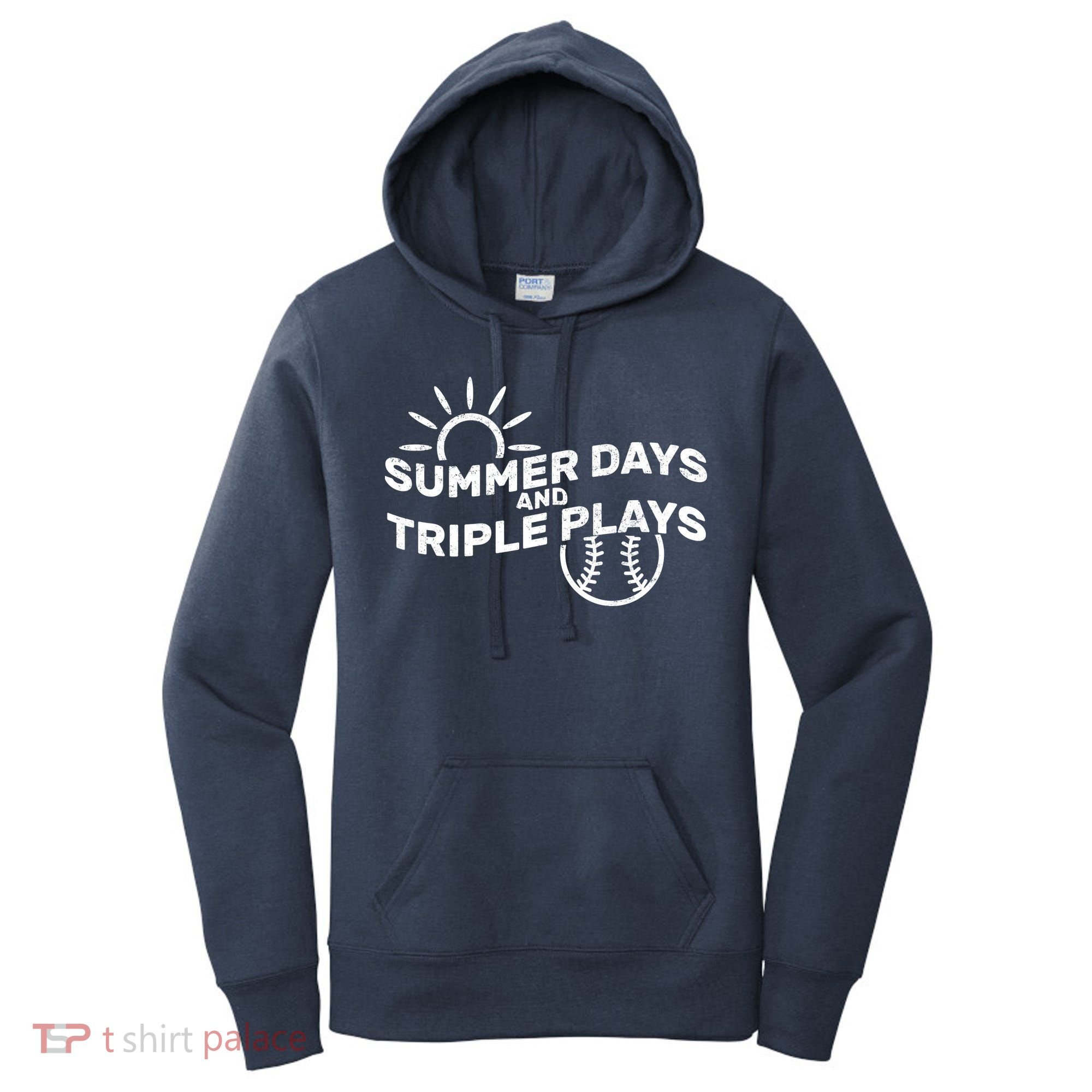 Summer Days And Triple Plays Women's Hoodie