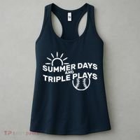 Summer Days And Triple Plays Women's Tank Top thumb 3