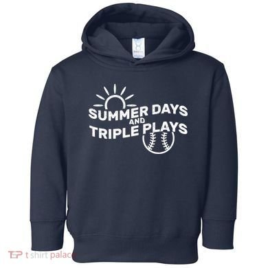 Summer Days And Triple Plays Toddler Hoodie