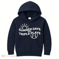 Summer Days And Triple Plays Kids Hoodie thumb 0