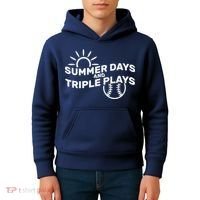 Summer Days And Triple Plays Kids Hoodie thumb 4