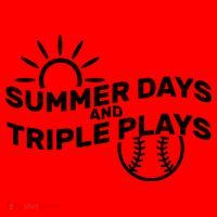 Summer Days And Triple Plays Santa Hat thumb 1