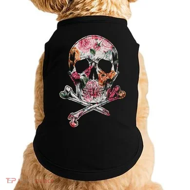 Summer Flower Skull Doggie Tank