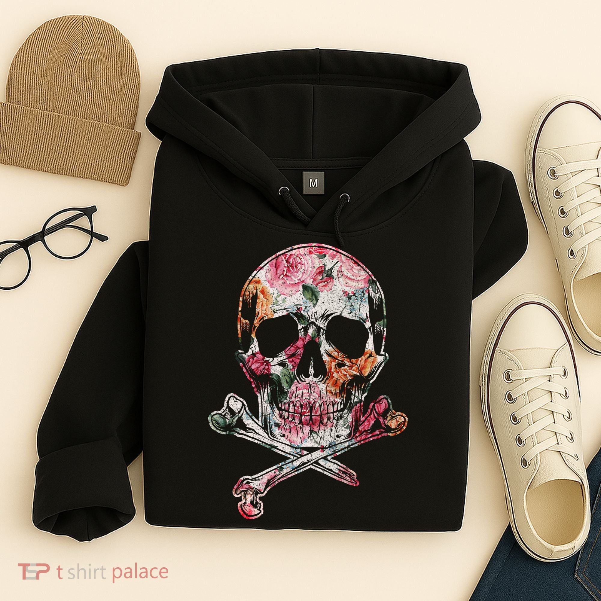 Summer Flower Skull Hoodie