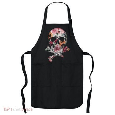 Summer Flower Skull Apron