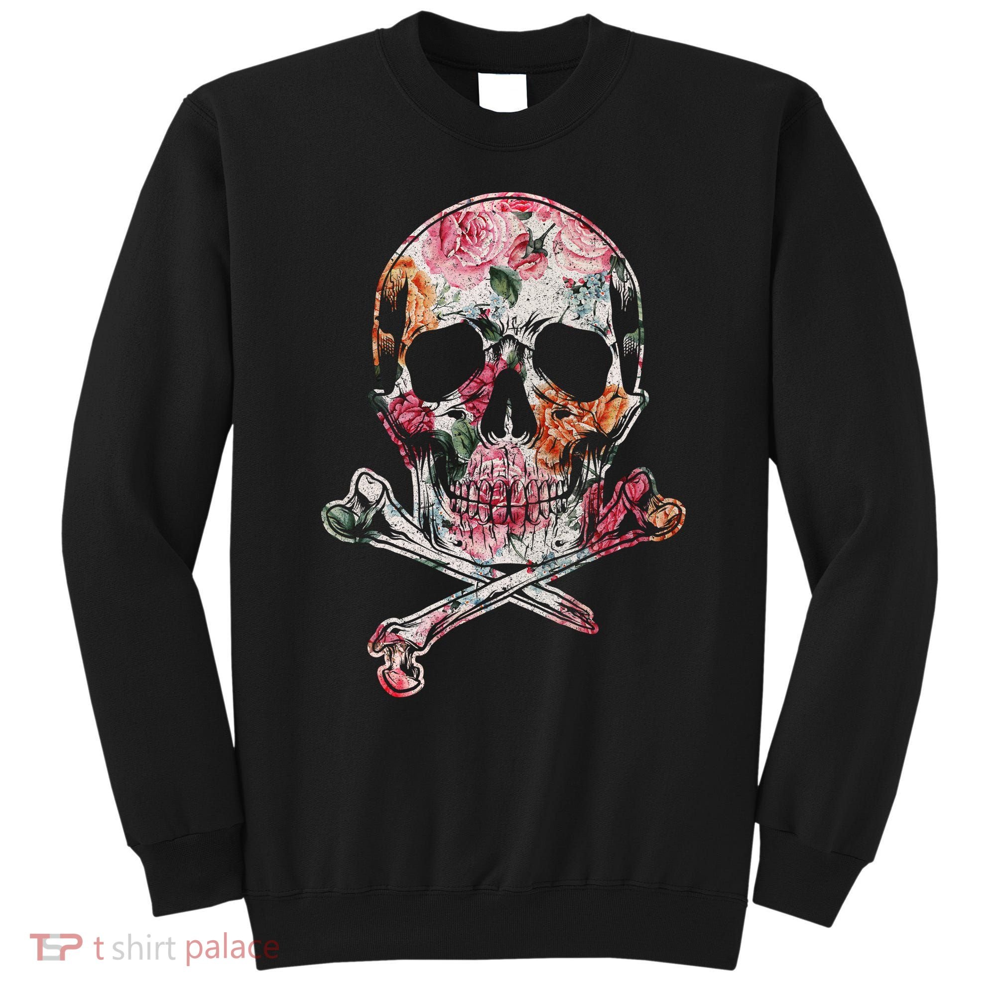 Summer Flower Skull Sweatshirt