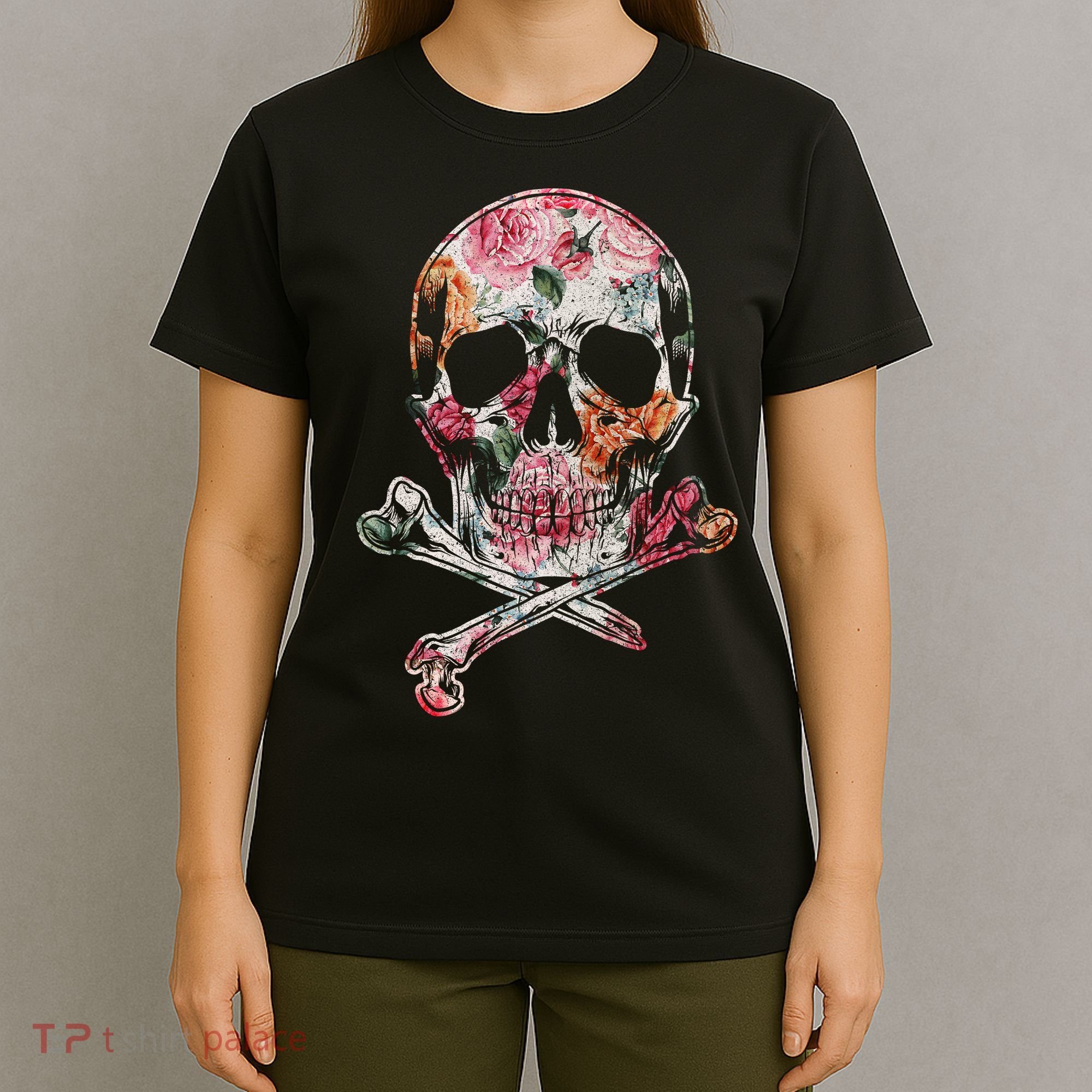 Summer Flower Skull T-Shirt