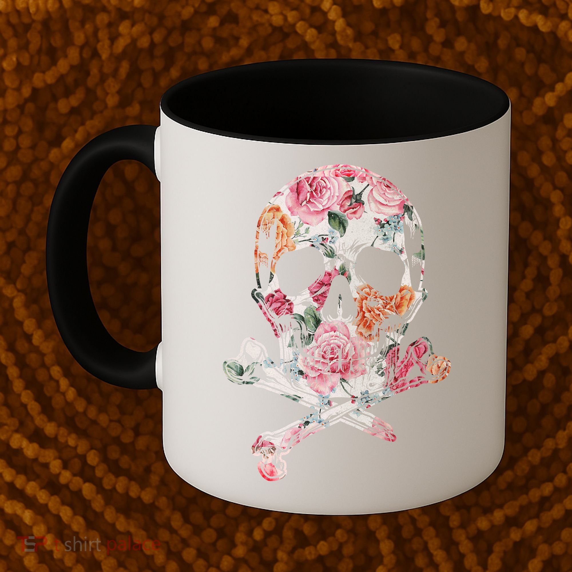 Summer Flower Skull Coffee Mug