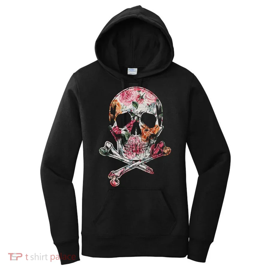 Summer Flower Skull Women's Hoodie
