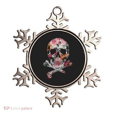 Summer Flower Skull Ornament