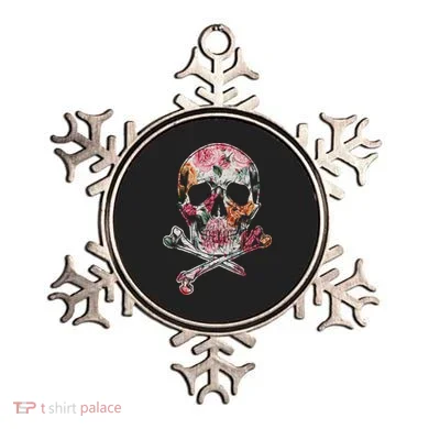Summer Flower Skull Ornament